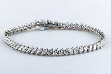 Armband - 18 karaat Witgoud - 6.00ct. tw. Diamant, Nieuw