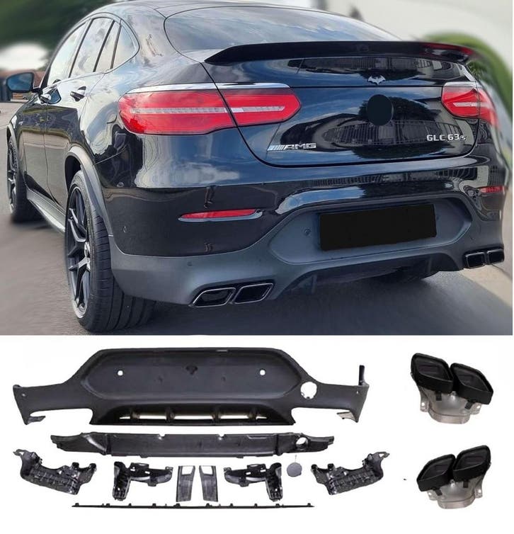 Geschikt voor Mercedes C253 GLC-Klasse COUPE diffuser + uitl, Auto diversen, Auto-accessoires, Verzenden