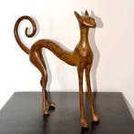 Abdoulaye Derme - sculptuur, Chat stylisé en bronze à la