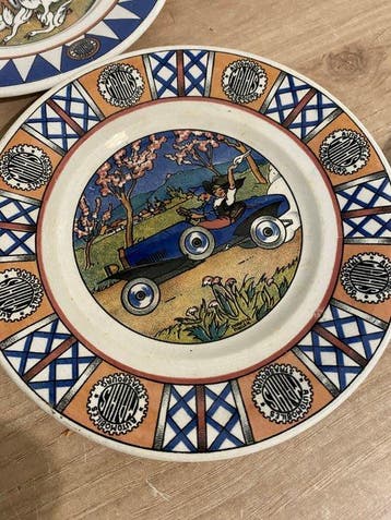 Sarreguemines - Dessertservies (6) - Aardewerk, Keramiek -