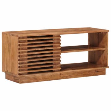 vidaXL TV Kast met opslag met de deur Naturel 90 x 30 x 40, Huis en Inrichting, Woonaccessoires | Cd- en Dvd-rekken, Verzenden