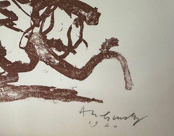 Pierre Alechinsky (1927) - Créature surréaliste, Antiek en Kunst