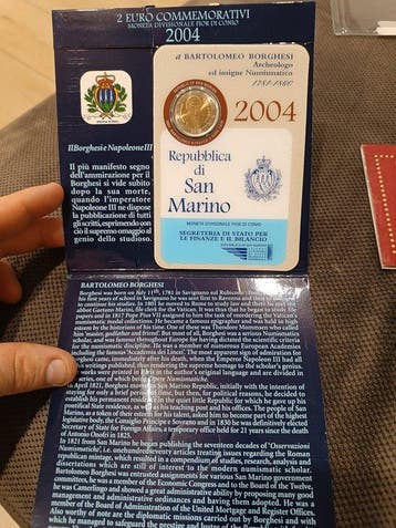 Europa. 2 Euro 2004 (6 coins incl. 2 Euro San Marino, Postzegels en Munten