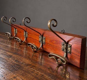 Antique Art Nouveau / Liberty Wall-Mounted Coat Rack – 4