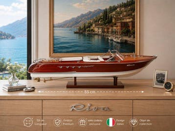 Riva Aquarama maquette de luxe bois modelisme 53cm 1:14 -, Nieuw