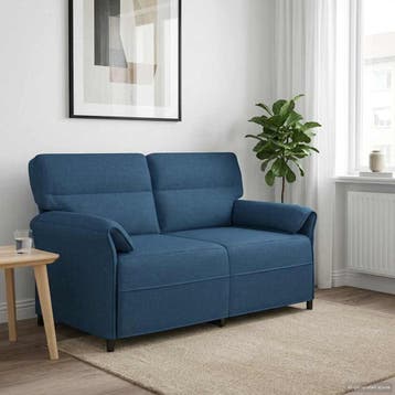 vidaXL 2-Zits Sofa 2-zits Blauw 158 x 83 x 95 cm Stof, Verzenden, Nieuw