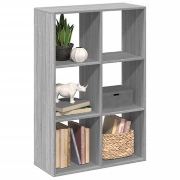 vidaXL Kamerscherm / boekenkast 69,5x29x103,5 cm hout grijs, Verzenden, Nieuw