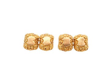 Manchetknopen - 19.2 kt. Geel goud - 19e eeuw, Handtassen en Accessoires