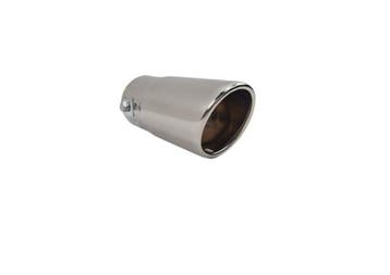 Universeel Sport Look Uitlaat sierstuk 63mm Chroom rond schu, Ophalen of Verzenden