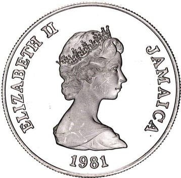 Jamaica. 10 Dollars 1981 Royal Wedding Proof (Zonder