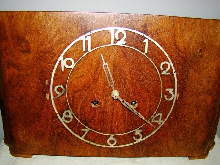 Pendule - Art Deco Hout - 1920-1930, Antiek en Kunst, Antiek | Klokken