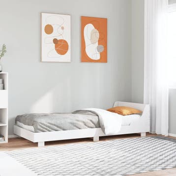 vidaXL Bedframe zonder matras massief grenenhout wit 90x200, Verzenden, Nieuw