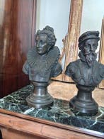 Sculpture, Henri IV & Marie de Medicis - 34.5 cm - Bronze, Antiquités & Art, Antiquités | Céramique & Poterie
