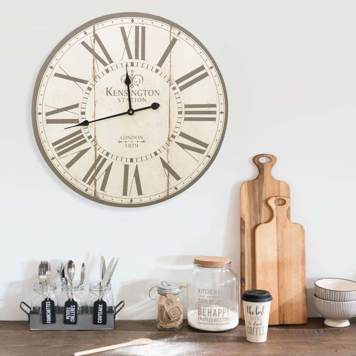 vidaXL Wandklok vintage stijl 60 cm Londen, Huis en Inrichting, Woonaccessoires | Klokken, Nieuw, Verzenden