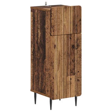 vidaXL Badkamer Opbergkast ZWOLLE Oud hout 30 x 31 x 79,5 cm, Huis en Inrichting, Verzenden, Nieuw