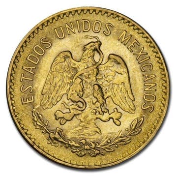 Mexico. 1920 Mexican 5 Pesos Hidalgo Gold Coin