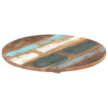 vidaXL Tafelblad rond 25-27 mm 40 cm massief gerecycled hout, Verzenden, Nieuw