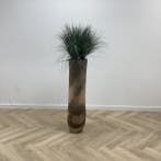 Palmvaas met kunstrietgras, hoogte 175 cm, Huis en Inrichting