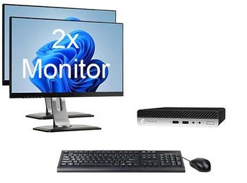 ACTIE: HP ProDesk 400 G4 Mini i3 8e Gen incl. 2 Monitoren +, Computers en Software, Desktop Pc's, Ophalen of Verzenden, Nieuw