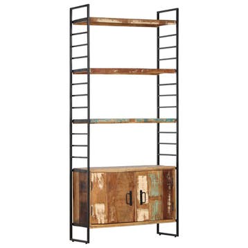 vidaXL Boekenkast met 4 schappen 80x30x180 cm massief, Huis en Inrichting, Kasten | Boekenkasten, Verzenden, Nieuw