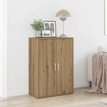 vidaXL Dressoir Artisan Eiken 60 x 31 x 84 cm Bewerkt hout, Verzenden