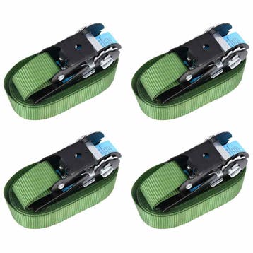 vidaXL Spanbanden 4 st 800 daN 6 m groen, Verzenden, Nieuw