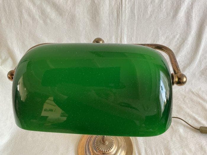 Massive - Bankierslamp - Pianolamp Bankierslamp – Groene, Antiek en Kunst, Curiosa en Brocante