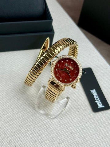Just Cavalli - Signature Snake watch red - Zonder, Nieuw