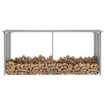 vidaXL Haardhoutschuur 330x92x153 cm gegalvaniseerd staal, Verzenden