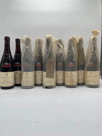 1969 Bersano Nebbiolo dAlba - Piëmont - 9 Flessen (0.72L), Nieuw