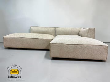 NV Gallery hoekzetel beige in stof, hoek R – overstock, Verzenden