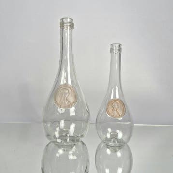 René Lalique - Fles (2) - Glas - Clos Sainte Odile