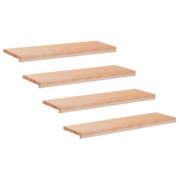 vidaXL Trapmatten 4 st Naturel 90 x 30 x 2 cm Massief, Verzenden