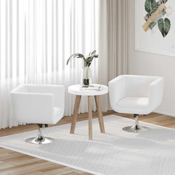 vidaXL Barstoelen 2 st kunstleer wit, Verzenden, Nieuw