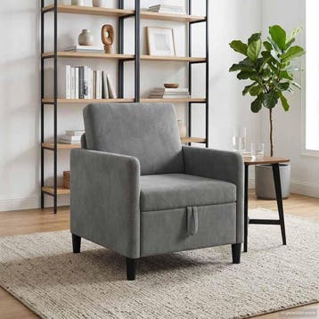 vidaXL Sofa met Opbergruimte Donkergrijs 72 x 78 x 87 cm, Maison & Meubles, Canapés | Salons, Verzenden
