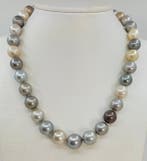 Halsketting 10,2×14,4 mm Meerdere Tahitiaanse parels, Handtassen en Accessoires, Kettingen, Nieuw