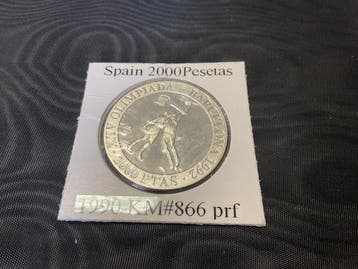 Spanje. Juan Carlos I. 2000 Pesetas 1990 (Zonder