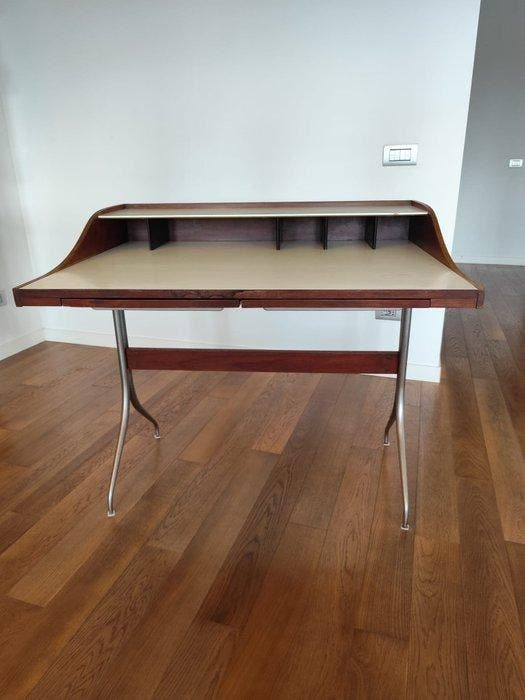 Herman Miller - George Nelson - Bureau plat - Bois, Métal,, Antiek en Kunst, Kunst | Designobjecten