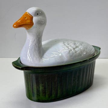 Michel Caugant - Soupière - Faience barbotine - Terrine