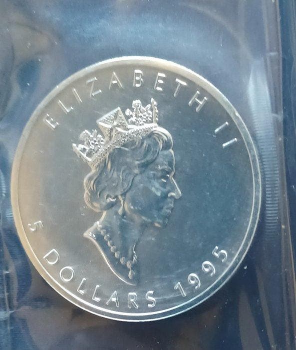 Canada. 5 Dollars 1995 (Zonder minimumprijs), Postzegels en Munten, Munten | Europa | Niet-Euromunten