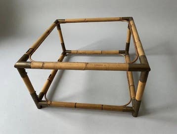 Centre de table - Table basse italienne en bambou des années