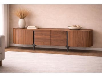 Veiling - Tv dressoir Walnoot - 200cm - Notenhout bruin - br