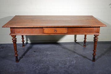 Table - Chêne - table de bureau antique, Antiquités & Art