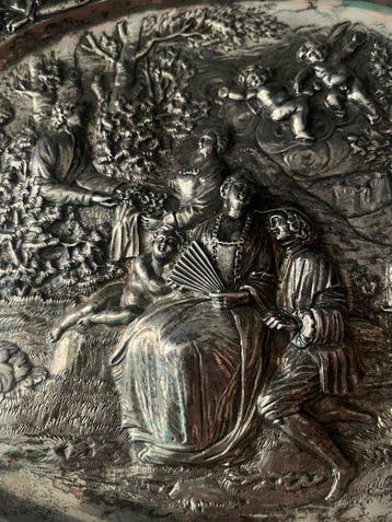 Dienblad - koper of verzilverd pewter