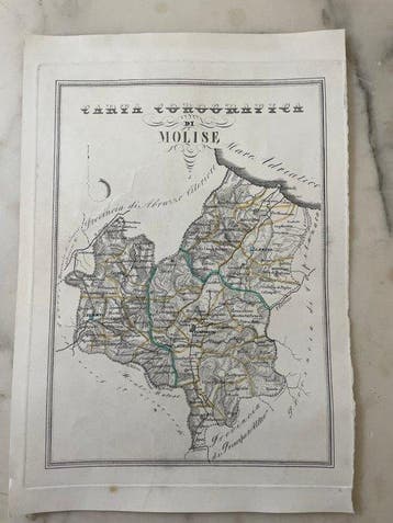 Italië - Molise; Gabriello De Sanctis - Carta Corografica