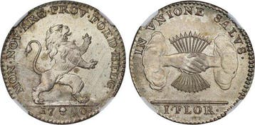 België. Florin 1790 (NGC MS66 - Top Pop) (Zonder