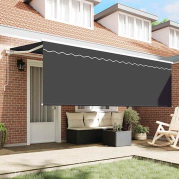 vidaXL Handmatig Zonnescherm 3,5 x 2 m Antraciet 100%, Verzenden, Nieuw
