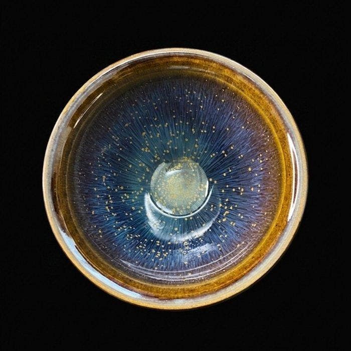 Lin Huazhong (Jianyang Jian Kiln) - Chawan - Oil Spot, Antiquités & Art, Antiquités | Autres Antiquités