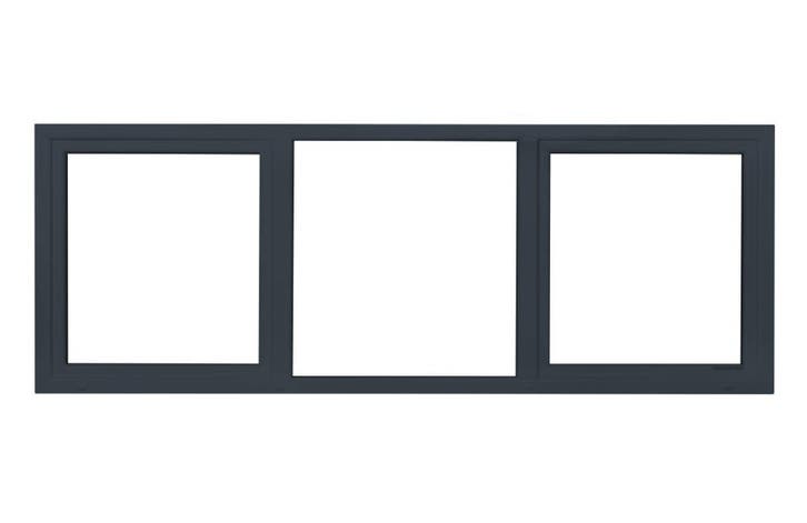 PVC raam draaikiep-vast-draaikiep b300xh110cm antraciet, Bricolage & Construction, Vitres, Châssis & Fenêtres, Enlèvement ou Envoi