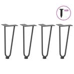 vidaXL Haarnadelpoten voor Salontafel 4 st 30 cm massief, Verzenden